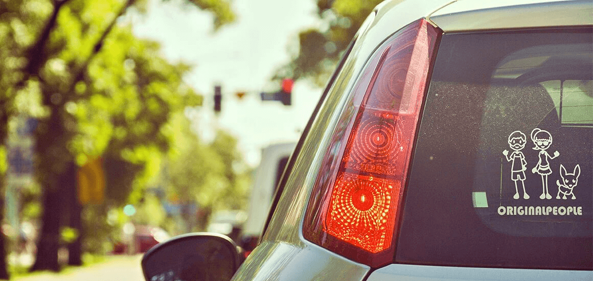 Autocollants personnalisés pour la voiture avec les personnages de ta famille