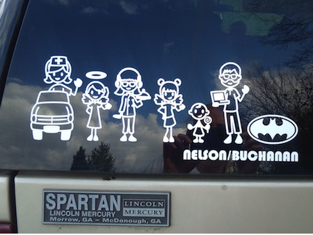Pegatinas familia personalizada para coche